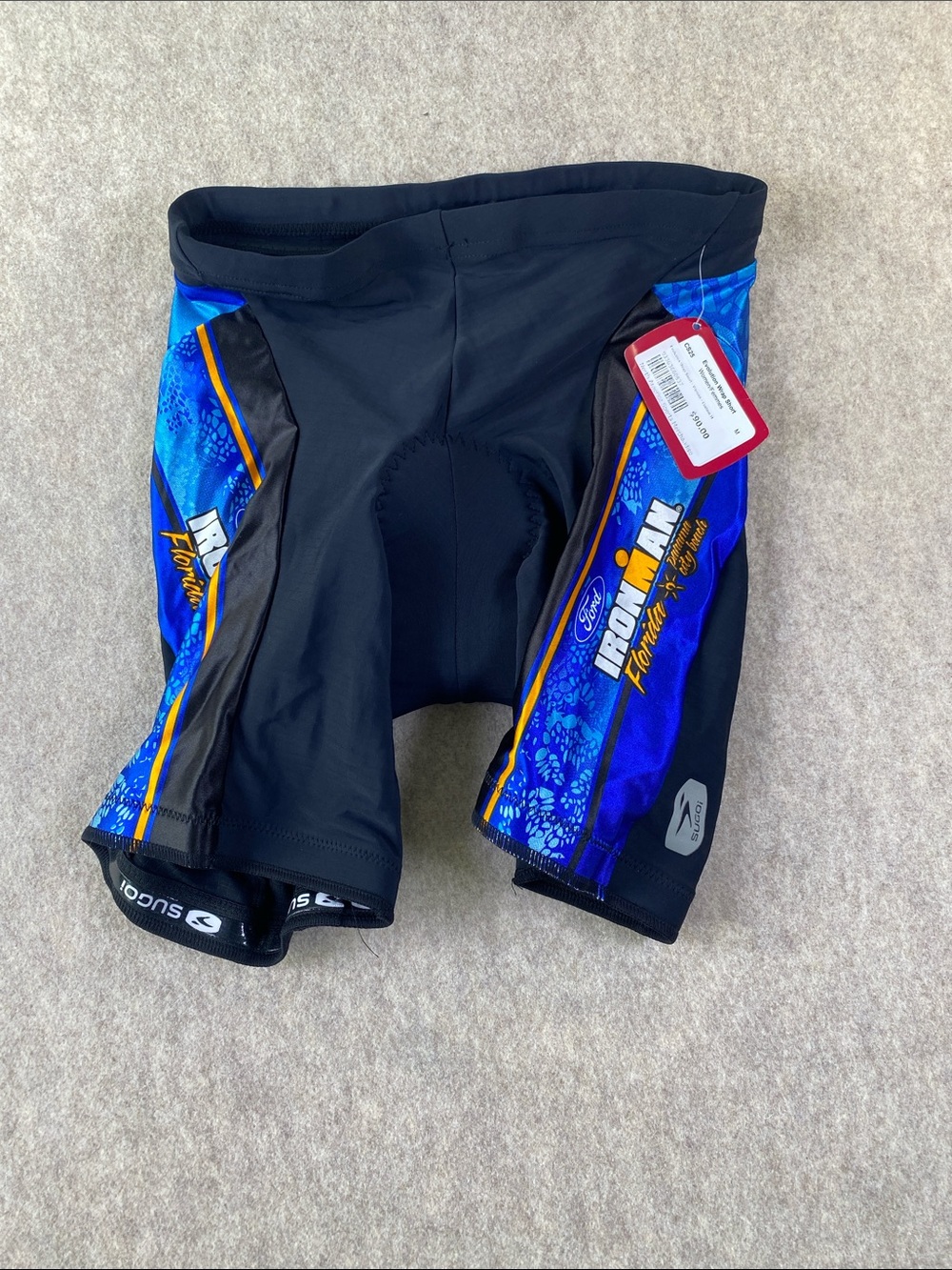 NWT SUGOI Ironman Florida Black Cycling Evolution Wrap Shorts